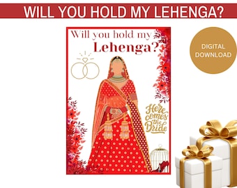 Indian Wedding- Bridesmaid/Maid of Honour- Will you hold my Lehenga?