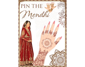 Pin the Mendhi- Asian Event Game