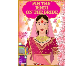 Pin the Bindi on the Bride- Desi Event Game (DIGITAL)