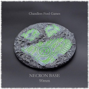 Miniature Base | Necron Base | 90mm x 1 | 40000 DnD Wargaming AOS Custom Handmade Resin