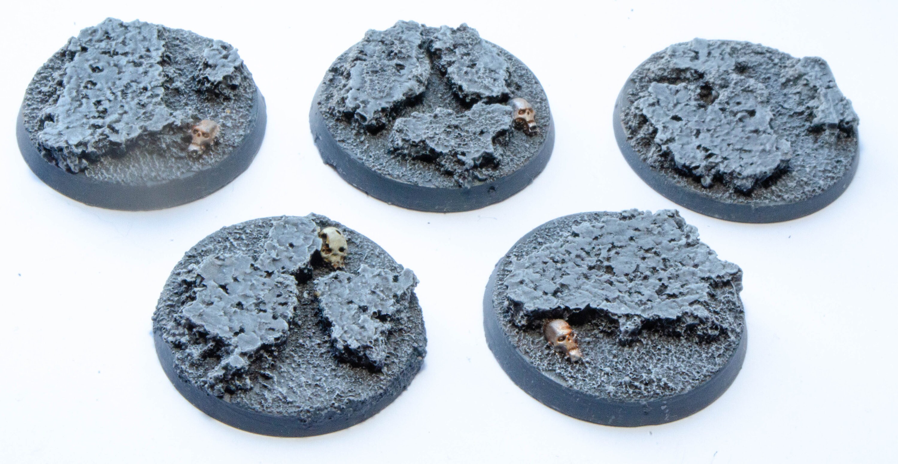 Miniature Bases Rock Rubble Bases 40mm X 5 set B Dnd 40000 Wargaming ...