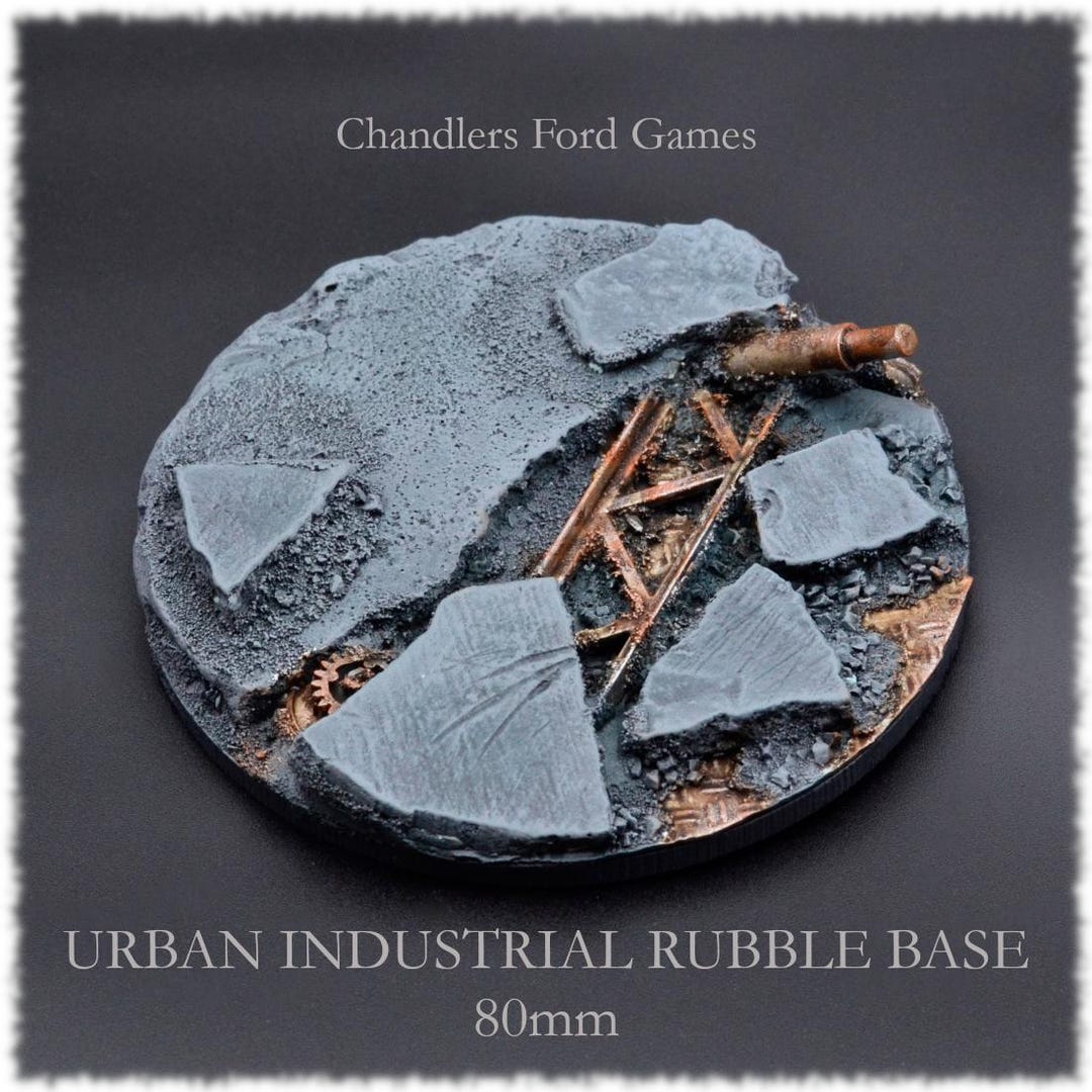 Miniature Base | Urban Rubble Bases | 80mm X 1 | Dnd 40000 Wargaming ...