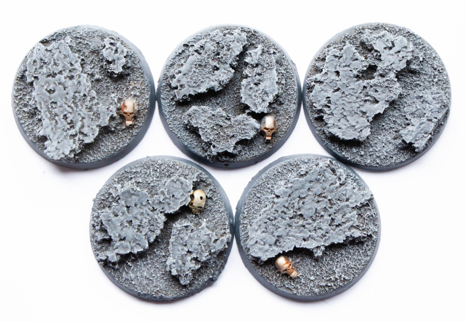 Miniature Bases Rock Rubble Bases 40mm X 5 set B Dnd 40000 Wargaming ...