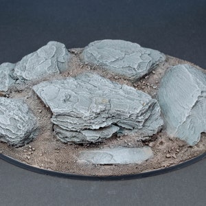 170mm x 1 Oval Slate Base Wargaming 40,000 AOS Kill Team DnD Handmade Resin