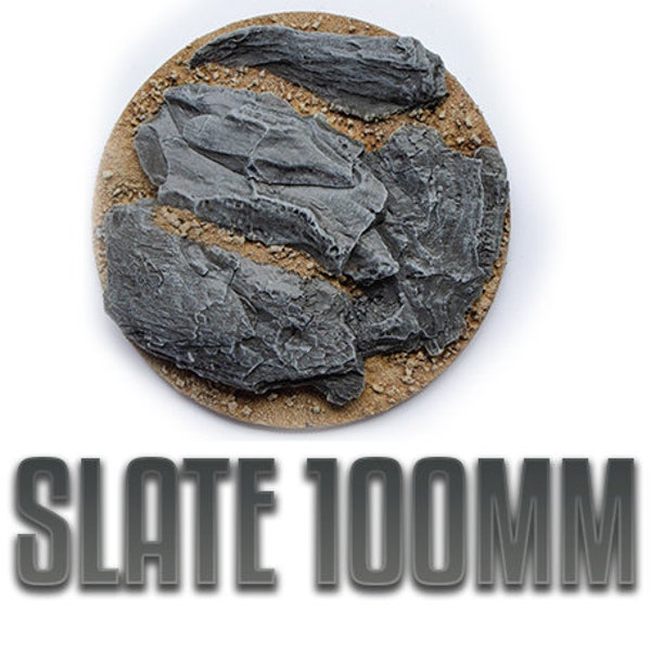 Miniatur Basis | Schiefer Rock Base | 100mm X 1 | DnD 40000 Wargaming AOS Kill Team Resin Handmade
