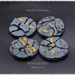 Miniature Bases | Road Bases | 50mm x 3 | 40000 DnD Wargaming AOS Custom Handmade Resin