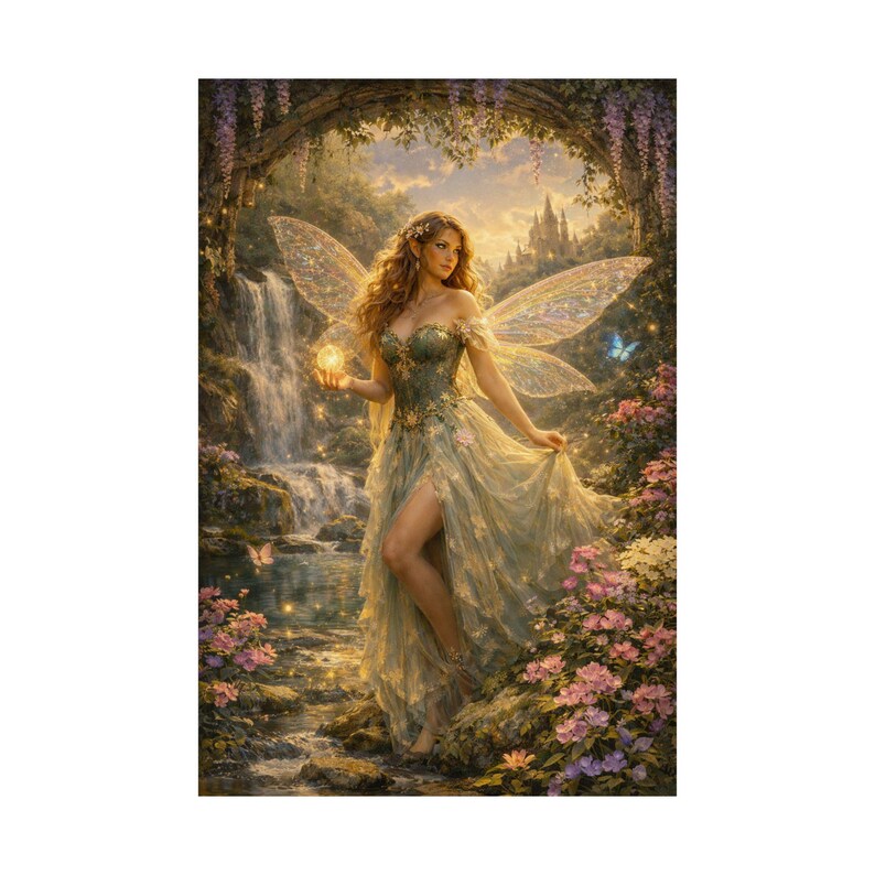 Fairy Princess Forest, Matte Vertical Poster | Fantasy Woman With Wings ...