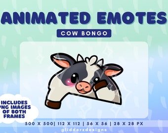 Cow Bongo Twitch Emote Animated / Cow Bongo Animated Emote / Cow Bongo Emote / Bongo Emote Twitch