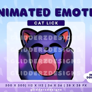 Lick Animated Emote Galaxy Cat | Lick Twitch Emote | Galaxy Cat Twitch Emotes | Lick Animated Emote | Cosmic Cat Animated Emote
