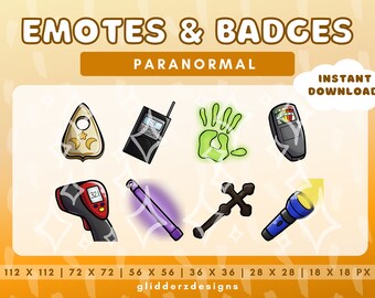 Paranormal Twitch Emotes | Phasmophobia Emotes Twitch | Ghost Hunting Emotes | Planchette Emote