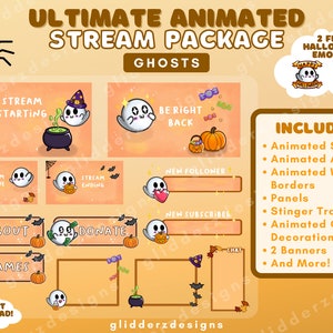 ULTIMATE Ghost Animated Twitch Package | Ghost Stream Package Animated | Animated Halloween Twitch Package | Ghost Stream Overlay Pack