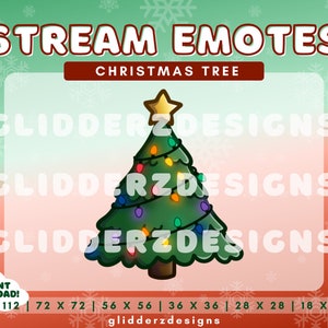 Weihnachtsbaum Emote | Weihnachten Twitch Emote | Winter Twitch Emote | Süßes Feiertag Twitch Emote | Weihnachten Discord Emote