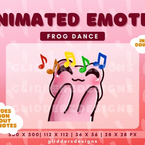 Dancing Frog Twitch Emote | Dance ANIMATED Twitch Emote | Pink Frog Animated Emote | Pink Frog Emote | Dance Twitch Emote
