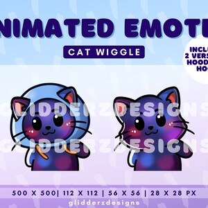 Galaxy Cat Wiggle Twitch Emote Animated | Cat Wiggle Animated Emote | Cosmic Cat Twitch Emotes | Wiggle Discord Emote Animated