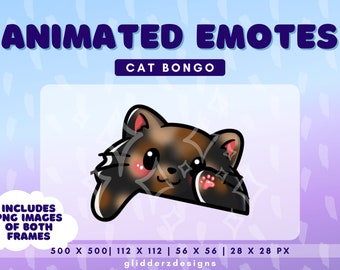 Bongo Cat Emote Animated | Twitch Bongo Cat Animated Emote | Tortoiseshell Cat Bongo Emote | Bongo Emote Twitch | Bongo Discord Emote