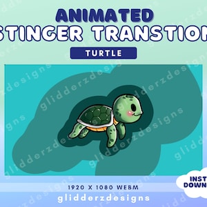 Turtle Stinger Transition Twitch | Ocean Stinger Übergang | Ozeanstrom Übergang | Schildkröte Twitch Stinger Übergang