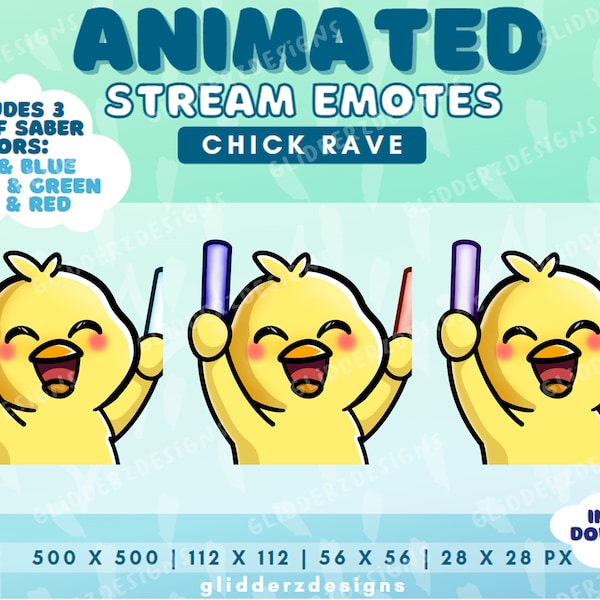 Chick Rave ANIMATED Twitch Emote | Dance Twitch Emote ANIMATED | Chick Animated Emote | Chick Twitch Emotes