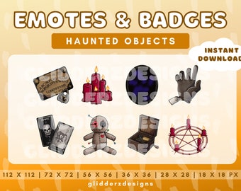 Haunted Objects Twitch Emotes | 8 Paranormal Emotes Twitch | Spooky Twitch Emotes | Ghost Hunting Emote