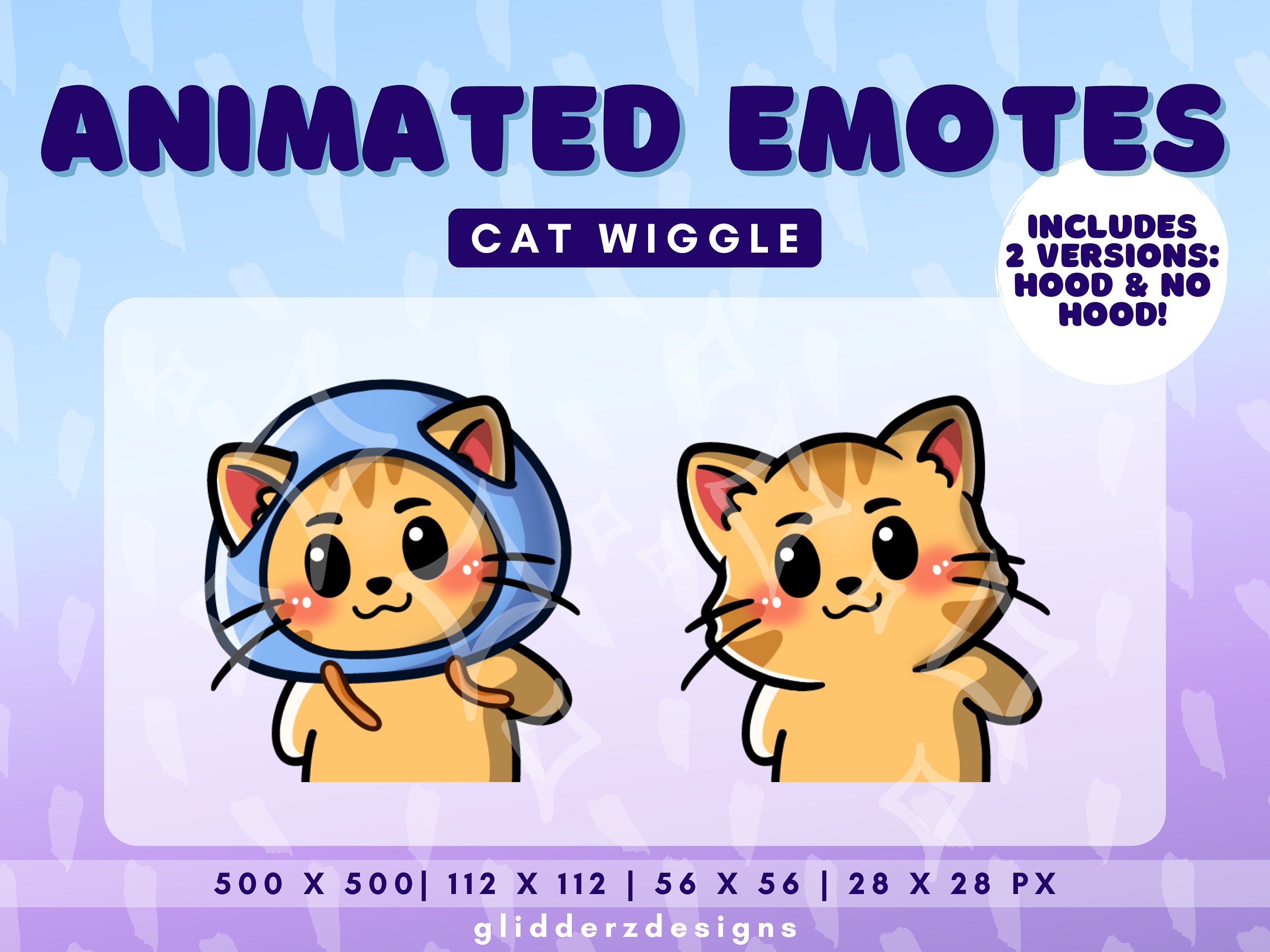 Orange Cat Wiggle Twitch Emote Animated Wiggle Cat Emote Etsy