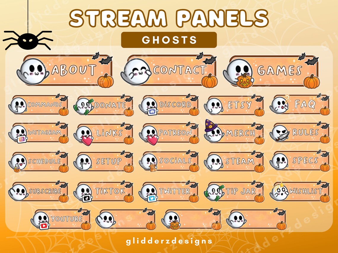 Ghost Stream Layout ULTIMATE Ghost Animated Twitch Package | Ghost Stream Package Animated ...