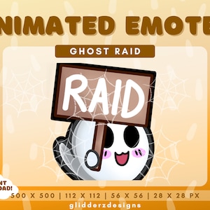 Animated Raid Emote Twitch | Ghost Raid Animated Emote | Ghost Raid Twitch Emote | Halloween Twitch Emote Animated | Raid Emote