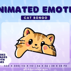 Animated Bongo Cat Emote | Orange Bongo Cat Animated Emote | Orange Cat Bongo Emote | Orange Cat Stream Emotes | Orange Cat Discord Emote