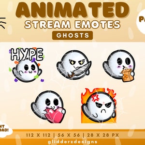 Animated Twitch Emotes Ghosts | Animated Ghost Emotes | Twitch Ghost Emotes Animated | Animated Halloween Emotes Twitch | Ghost Twitch