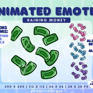 Raining Money ANIMATED Emote and Alerts | Money Animated Twitch Emote | Raining Money Emote | Animated Donation Emote | Money Twitch Emote
