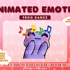 Dancing Frog Twitch Emote | Dance ANIMATED Twitch Emote | Purple Frog Animated Emote | Purple Frog Emote | Dance Twitch Emote
