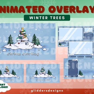 Weihnachten Twitch Overlay | Winter Overlay Twitch | Verschneites Twitch Overlay | Weihnachts-Flower Overlays Animiert