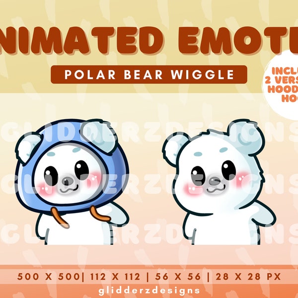 Polar Bear Wiggle Emote Animated | Bear Wiggle Animated Emote | Polar Bear Twitch Emotes | Wiggle Discord Emote Animated