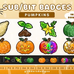 Odznaki sub-dyni | Odznaka sub-jajka | Odznaka sub-dyni Halloween Twitch | Odznaka Twitch Halloween | Odznaki bit-dyni | Odznaki Twitch Halloween