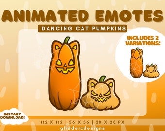 Cat Pumpkin ANIMATED Emote | Dancing Pumpkin Animated Emote | Halloween Animated Emote Twitch | Pumpkin Cat Emote Animated | Twitch Pumpkin