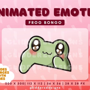 Green Frog Bongo Emote Animated | Frog Bongo Animated Emote | Frog Bongo Emote | Bongo Emote Twitch | Animated Bongo Emote