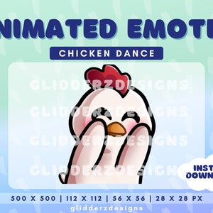 Chicken Dance Animated Emote Twitch | Chicken Animated Dance Emote | Dance Twitch Emote Animated | Cute Chicken Emote