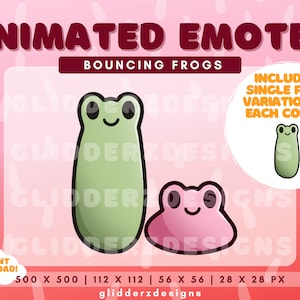 Frog Bounce Twitch | Frog Dance Animated Emote | Dancing Frog Animated Emote | Frog Bounce Animated Emote | Pink Frog Emote