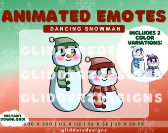 Christmas ANIMATED Emote Twitch | Dancing Snowman Animated Emote | Animated Christmas Emote | Christmas Twitch Emote | Snowman Emote