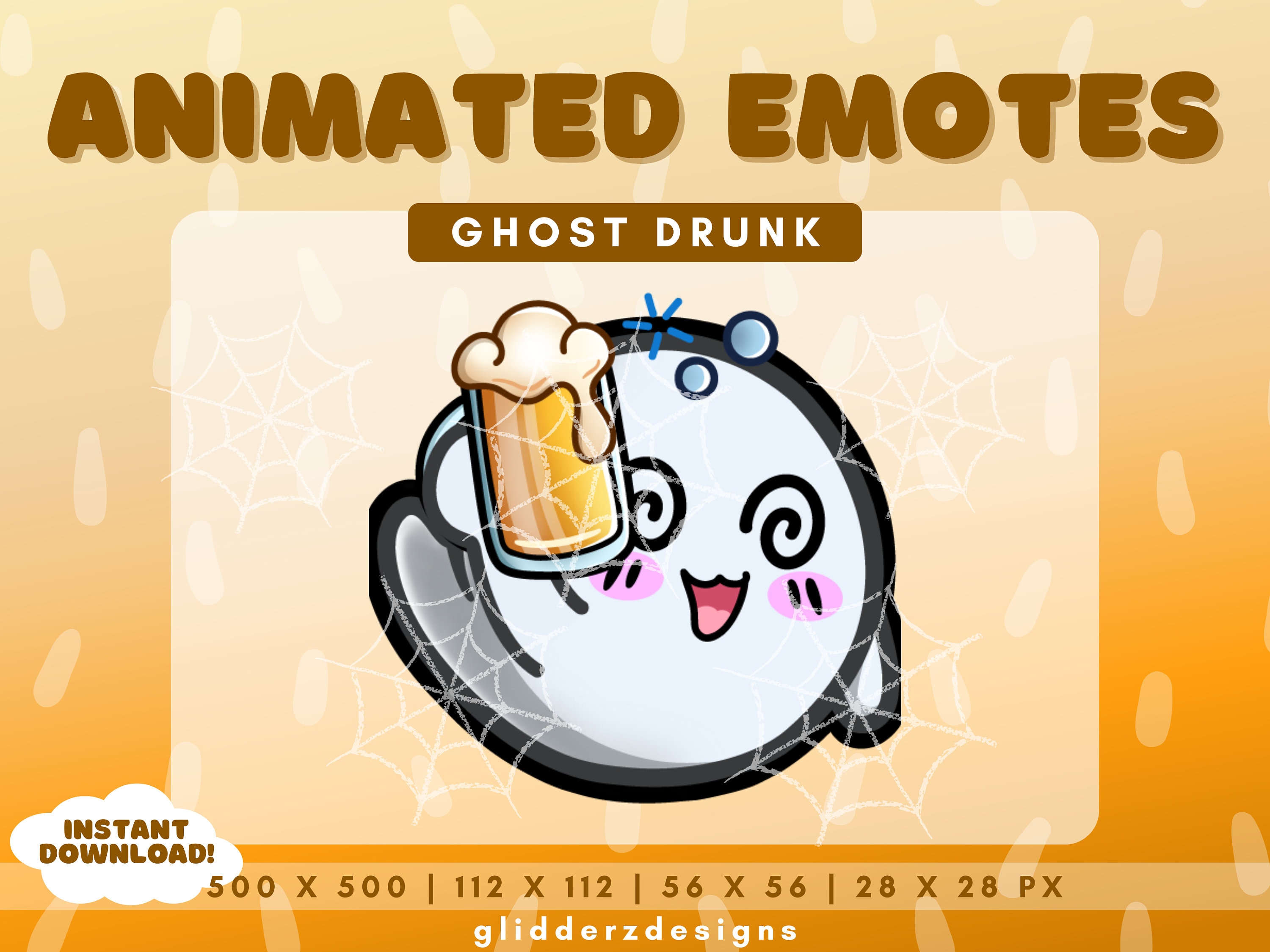 Drunk Twitch Emote Ghost Animated Emote Beer Twitch Emote Etsy Australia
