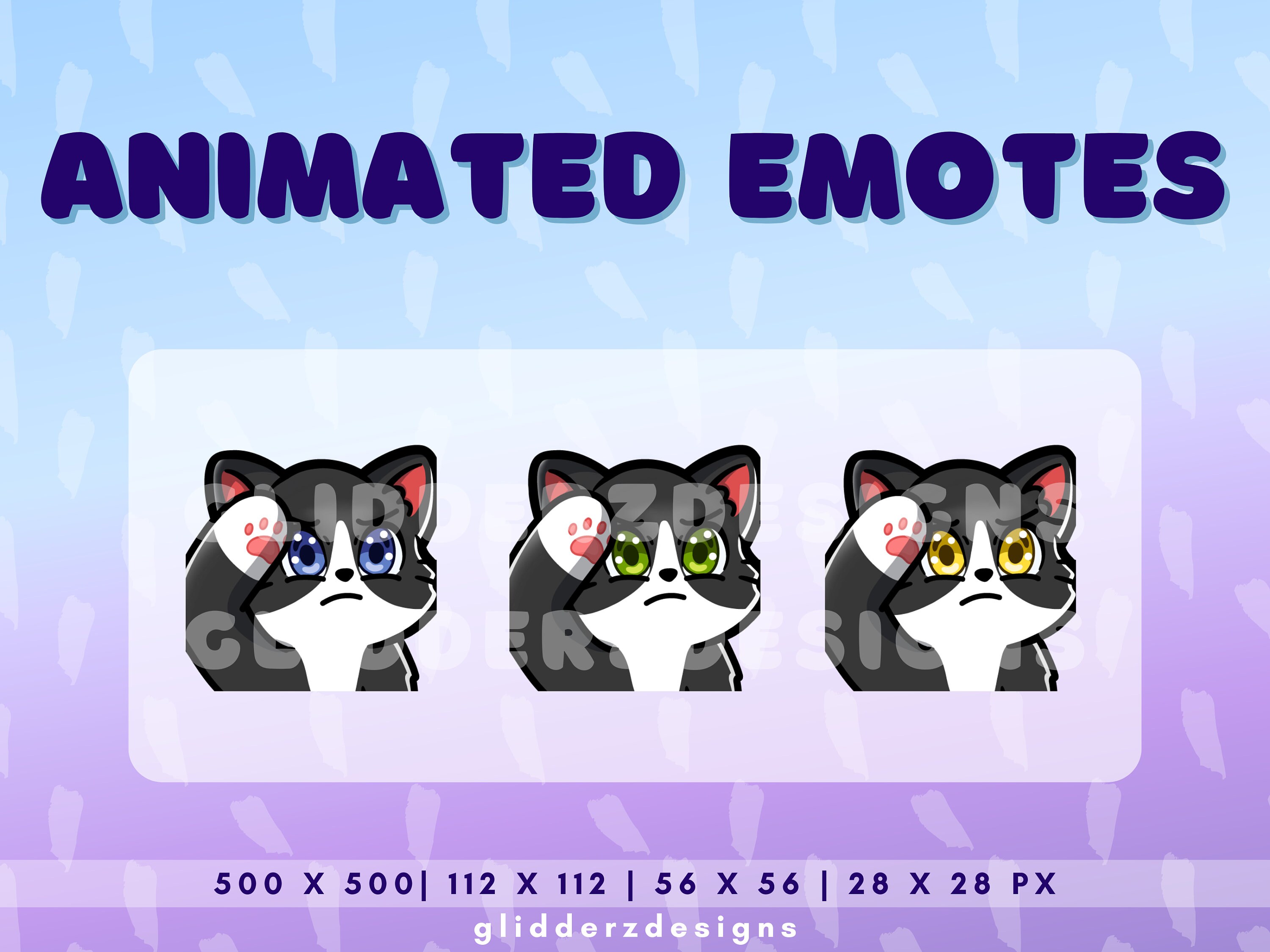 Tuxedo Cat Salute Animated Emote | Tuxedo Cat Animated Emote