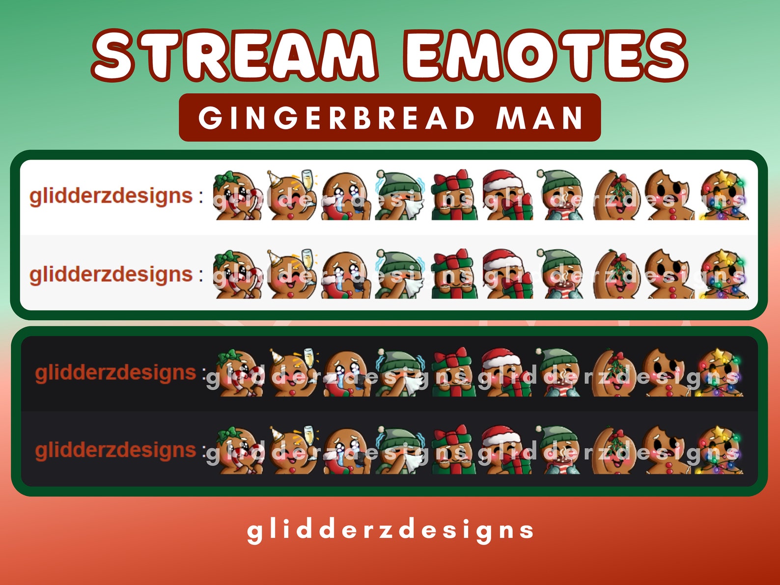 Gingerbread Man Twitch Emotes | Gingerbread Man Christmas Emotes Twitch ...