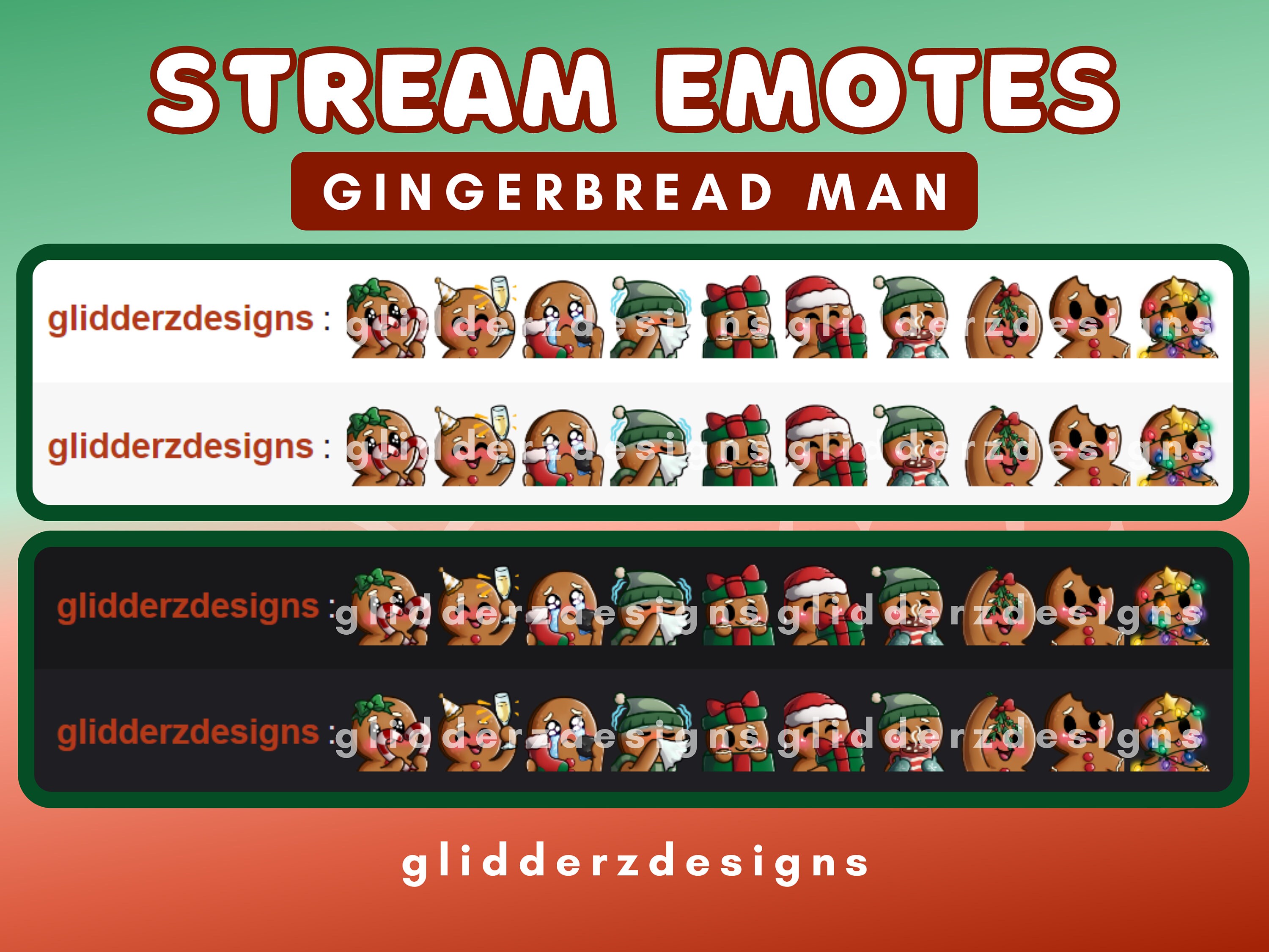 Gingerbread Man Twitch Emotes | Gingerbread Man Christmas Emotes Twitch ...