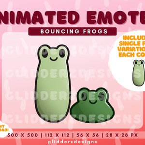 ANIMATED Frog Bounce Emote Twitch | Frog Dance Animated Emote | Dancing Frog Animated Emote | Frog Bounce Twitch Emote | Green Frog Emote