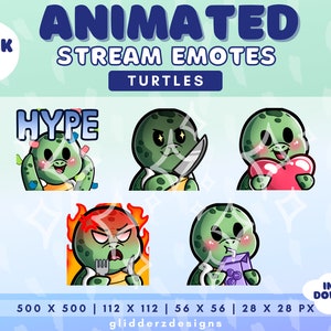 Twitch ANIMATED Emotes | Turtle Emotes Twitch | Turtle Discord Emotes | Turtle Animated Twitch Emote | Turtle Stream Emote