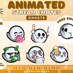 Ghost Twitch Emotes Animated | Halloween Animated Emotes | Ghost Animated Twitch Emote | Ghost Animated Discord Emote | Ghost Emotes Twitch