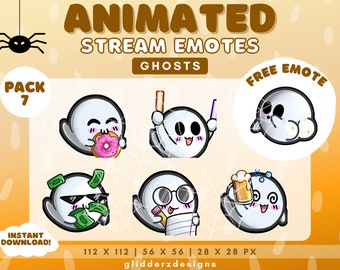 Ghost Twitch Emotes Animated | Halloween Animated Emotes | Ghost Animated Twitch Emote | Ghost Animated Discord Emote | Ghost Emotes Twitch