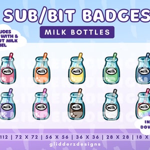 Odznaki Milk Twitch Sub | Odznaka Milk Carton Sub | Odznaki Milk Sub | Odznaka Milk Twitch | Odznaki Cow Sub Twitch | Odznaka Milk Bit