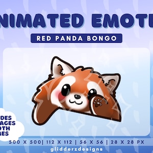 Red Panda Bongo Animated Twitch Emote | Red Panda Bongo Twitch Emote | Bongo Cat Emote | Red Panda Animated Emote Twitch