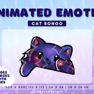 Bongo Cat Twitch Emote Animated | Galaxy Bongo Cat Animated Emote | Galaxy Cat Bongo Emote | Cosmic Cat Emote