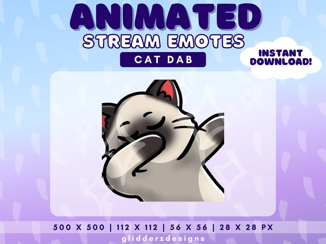 Siamese Cat Animated Emote | Dab Animated Twitch Emote | Siamese Cat ...
