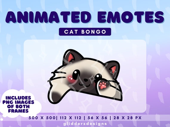 Siamese Cat Animated Emote Bongo Cat Bongo Cat Animated - Etsy